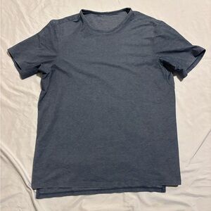 Lululemon Men's Fundamental Shirt S Blue Pima Blend, No Stink, Classic Fit